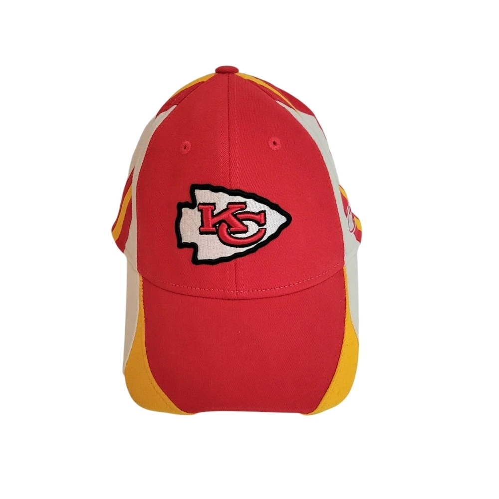 Vintage Kansas City‎ Chiefs Reebok Fitted Hat OSFA On Field NFL Equipment